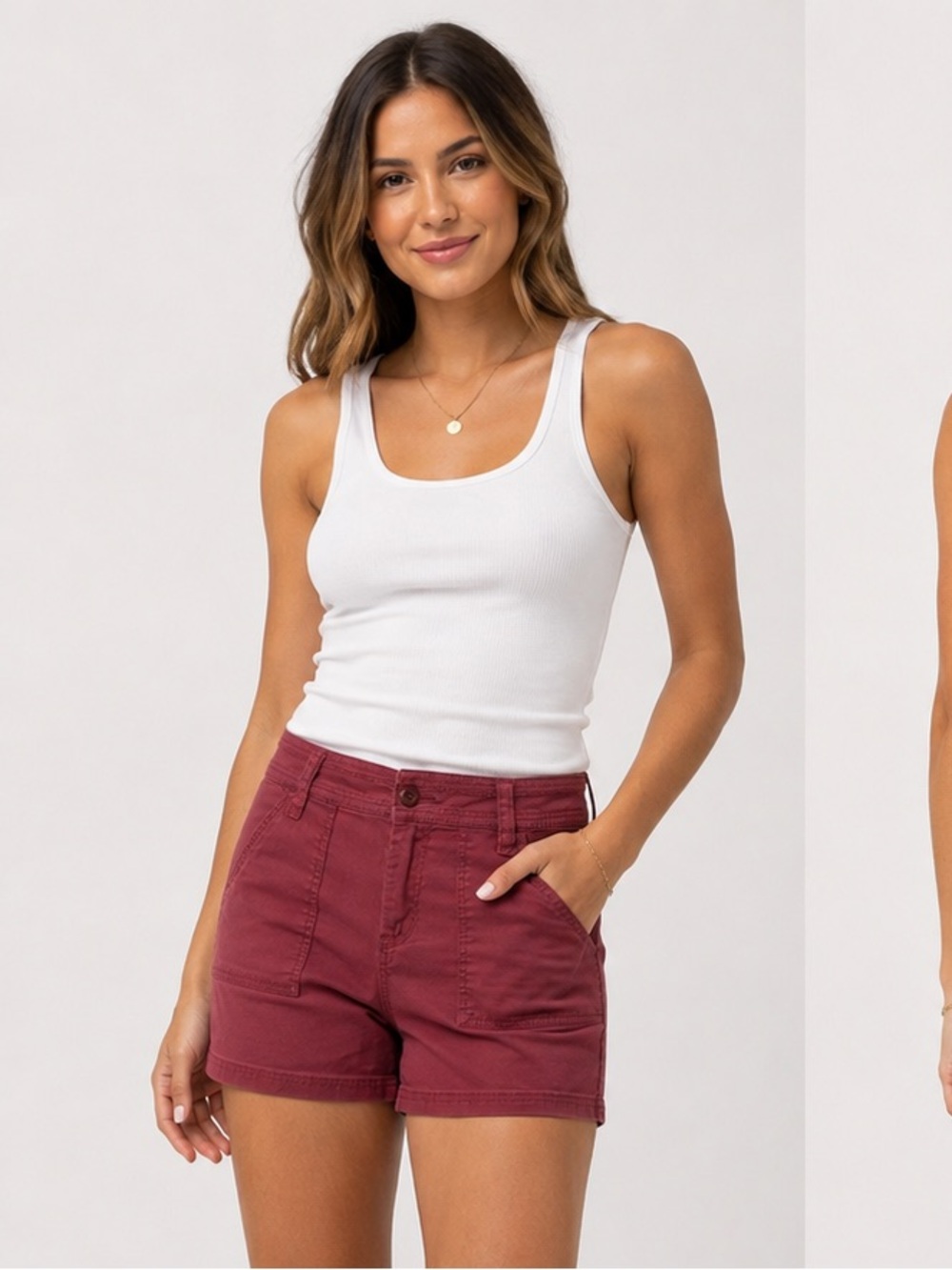 Prana Women's Burgundy organic cotton hiking Cargo Shorts